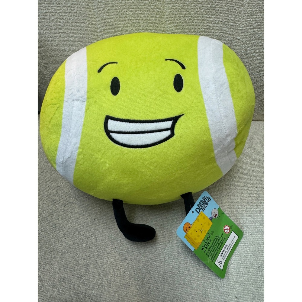 BFDI Tennis Ball Plush Battle for Dream Island Jacknjellify Misprint Tag New